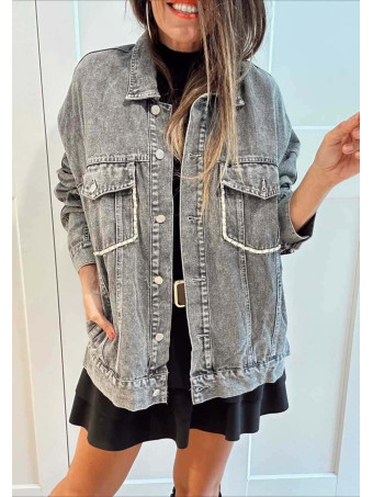 Cazadora Vaquera Oversize DENNISON Gris HEVE