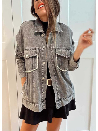Cazadora Vaquera Oversize DENNISON Gris HEVE