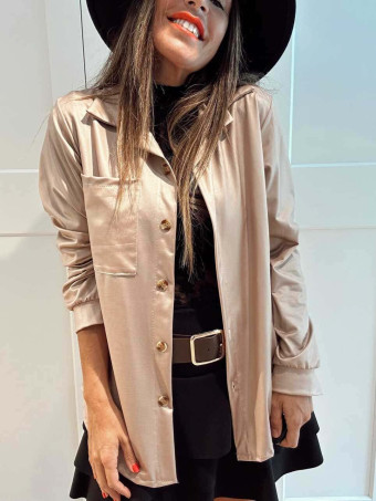Camisa Polipiel SYRA Beige HEVE
