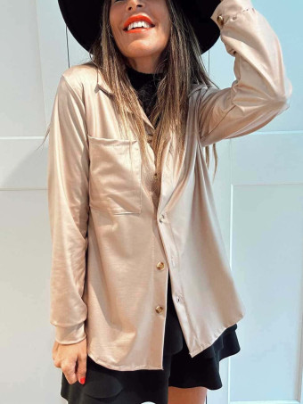 Camisa Polipiel SYRA Beige HEVE