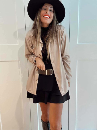 Camisa Polipiel SYRA Beige HEVE
