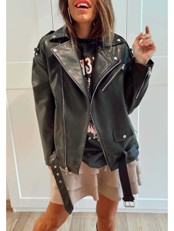Camiseta Gráfica Oversize ROCK AND ROLL WORLD TOUR Negro HEVE