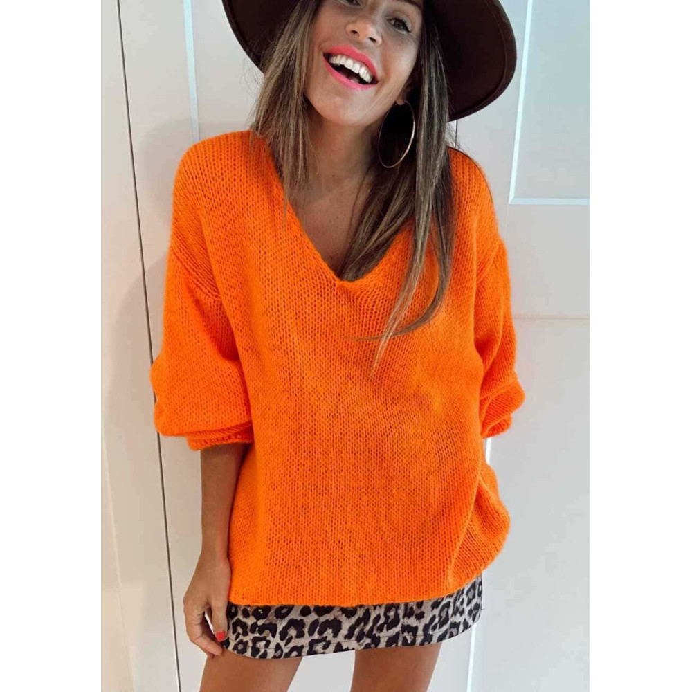 Jersey Escote Pico VINTERA Naranja HEVE