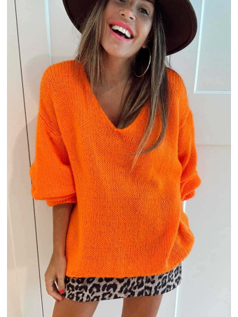 Jersey Escote Pico VINTERA Naranja HEVE