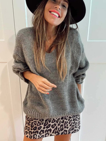 Jersey Escote Pico VINTERA Gris HEVE