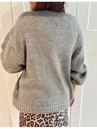 Jersey Escote Pico VINTERA Gris HEVE