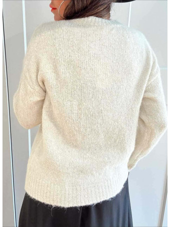 Jersey Jaspeado Mensaje AMOUR Beige HEVE