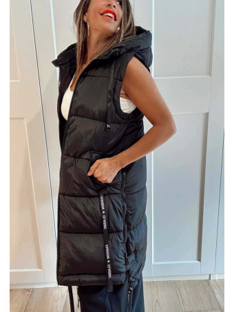 Chaleco Acolchado Capucha WOWSER Negro HEVE