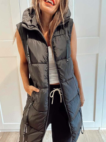 Chaleco Acolchado Capucha WOWSER Negro HEVE