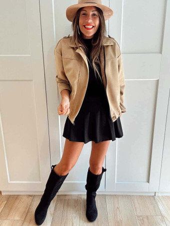 Chaqueta Efecto Ante WHISLA Camel HEVE