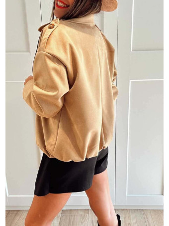 Chaqueta Efecto Ante WHISLA Camel HEVE