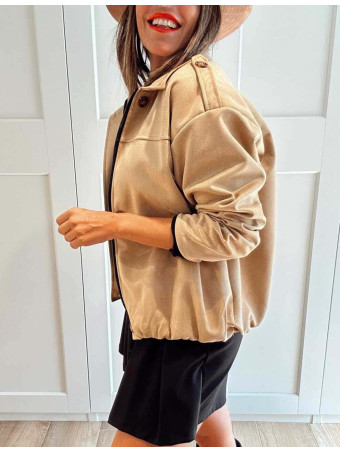 Chaqueta Efecto Ante WHISLA Camel HEVE