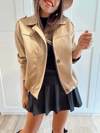 Chaqueta Efecto Ante WHISLA Camel HEVE