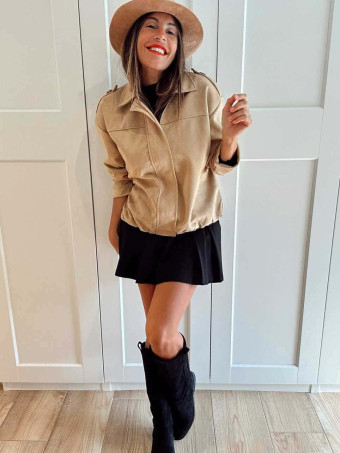 Chaqueta Efecto Ante WHISLA Camel HEVE