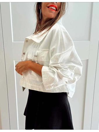 Chaqueta Oversize Maxi-Bolsillos WONKER Blanco HEVE