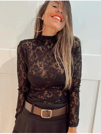 Cuerpo Encaje MALYSSE Marrón