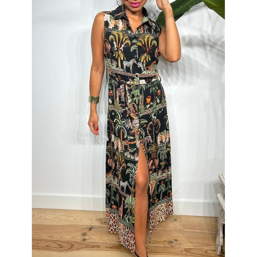 Vestido Camisero Estampado CONGO HEVE