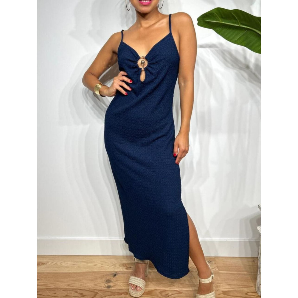 Vestido Estructura Arandela MARTEL Marino HEVE Vestido Estructura Arandela MARTEL Marino HEVE