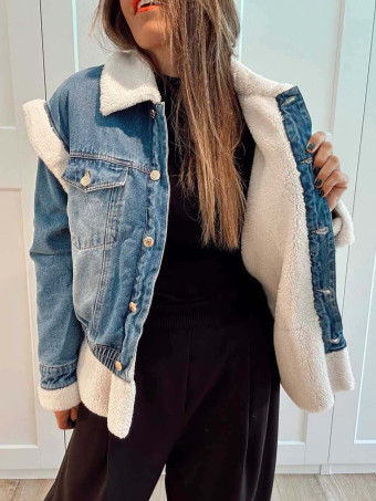 Cazadora Vaquera Efecto Sobrepuesto MAVIK Blue Jean HEVE