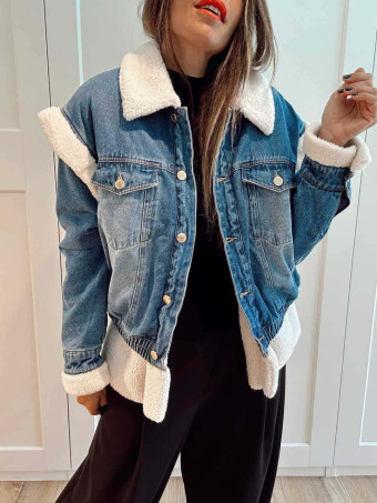 Cazadora Vaquera Efecto Sobrepuesto MAVIK Blue Jean HEVE
