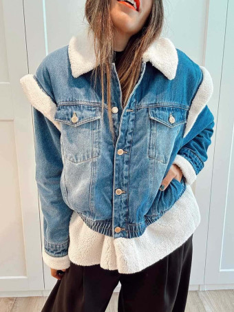 Cazadora Vaquera Efecto Sobrepuesto MAVIK Blue Jean HEVE