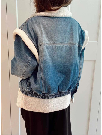 Cazadora Vaquera Efecto Sobrepuesto MAVIK Blue Jean HEVE