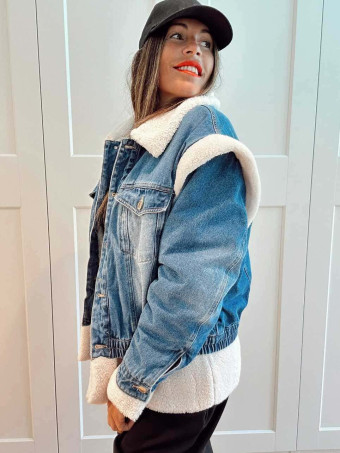 Cazadora Vaquera Efecto Sobrepuesto MAVIK Blue Jean HEVE