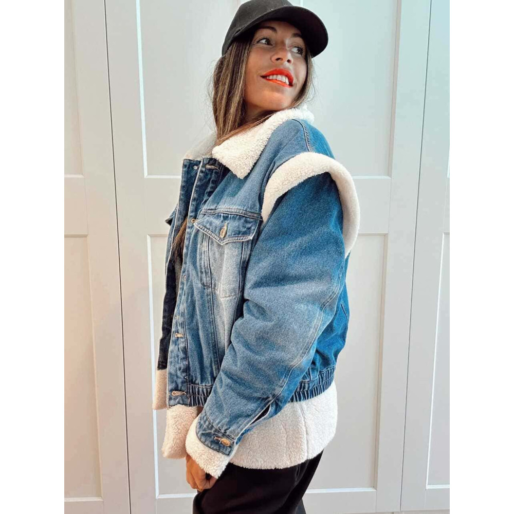 Cazadora Vaquera Efecto Sobrepuesto MAVIK Blue Jean HEVE