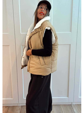 Chaleco Acolchado Borreguito SELZNICK Camel HEVE