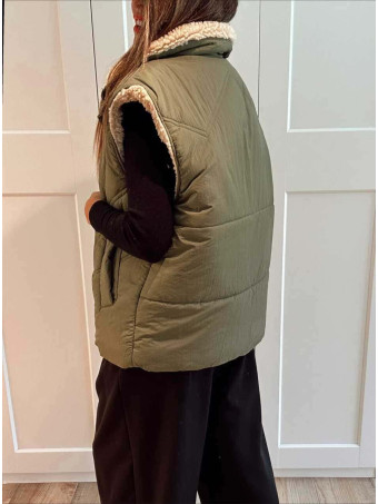 Chaleco Acolchado Borreguito SELZNICK Khaki HEVE