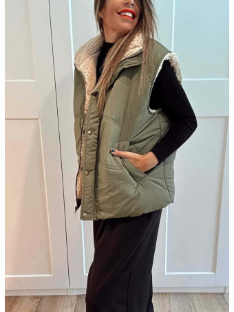 Chaleco Acolchado Borreguito SELZNICK Khaki HEVE