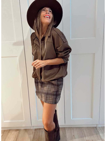 Chaqueta Efecto Ante CREWEL Marrón HEVE