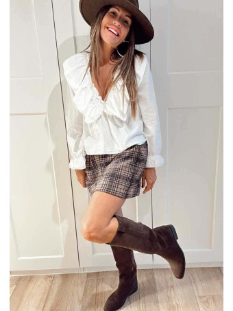 Blusa Volantes CLOVERINE Blanco HEVE