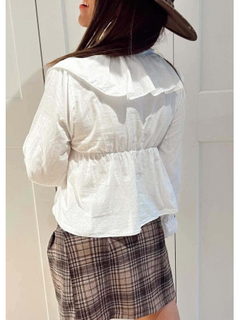Blusa Volantes CLOVERINE Blanco HEVE