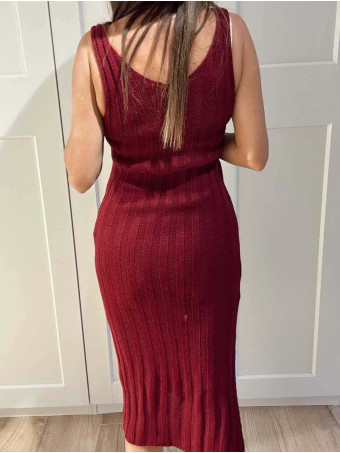 Conjunto Punto Vestido y Bolero ONYSSA Burdeos HEVE