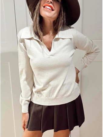 Punto Cuello Polo CLYNE Beige HEVE