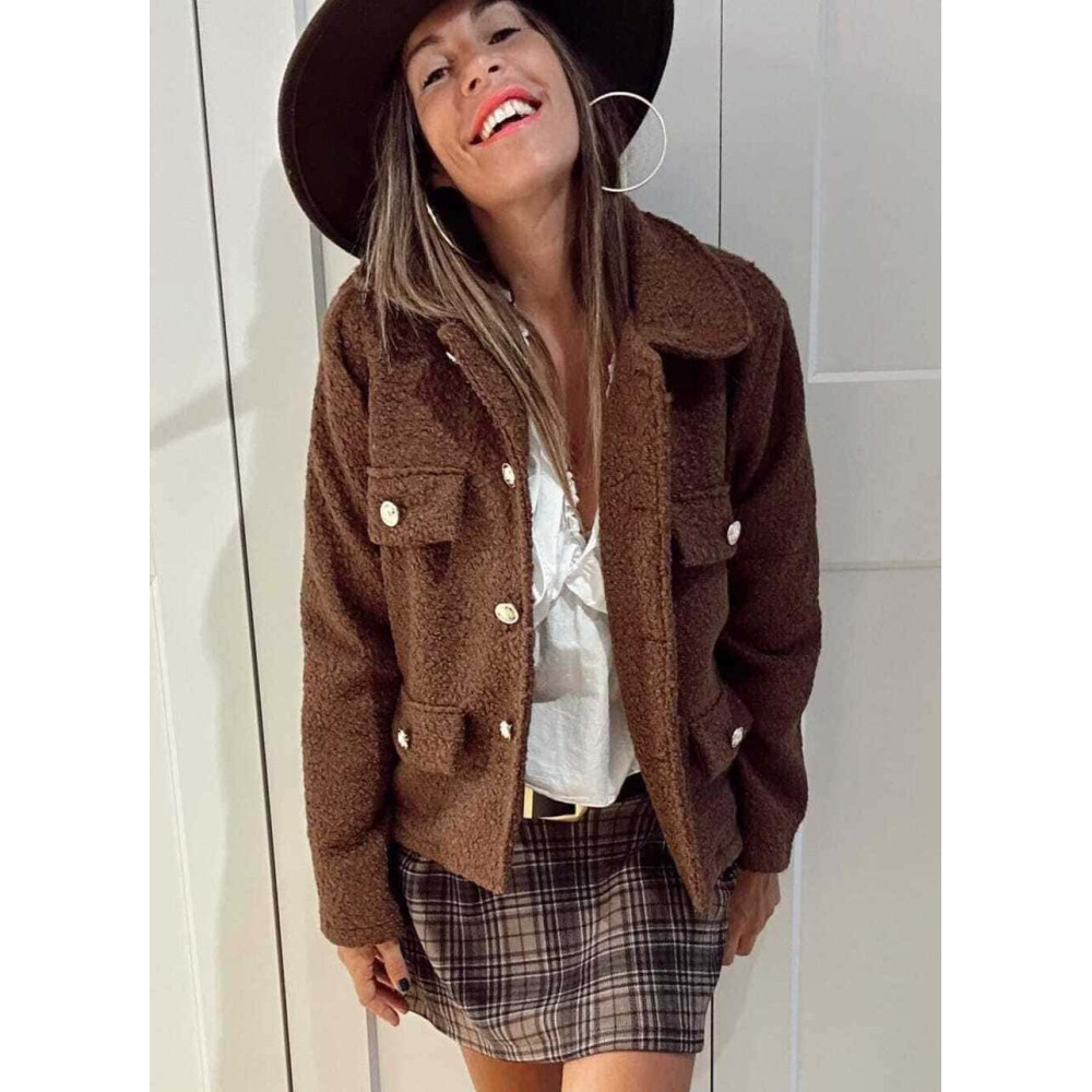 Chaqueta Rizo DYNORA Marrón HEVE Chaqueta Rizo DYNORA Marrón HEVE