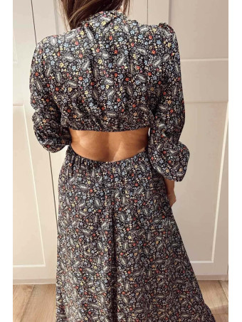 Vestido Cut Out Flores y Cachemires ANETHIA HEVE