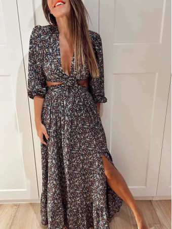 Vestido Cut Out Flores y Cachemires ANETHIA HEVE