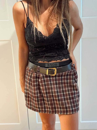 Falda Cuadros con Cinturón DEBBIE 02 HEVE