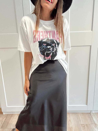 Camiseta Gráfica Vinilo PANTHERS Blanco HEVE