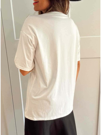 Camiseta Gráfica Vinilo PANTHERS Blanco HEVE