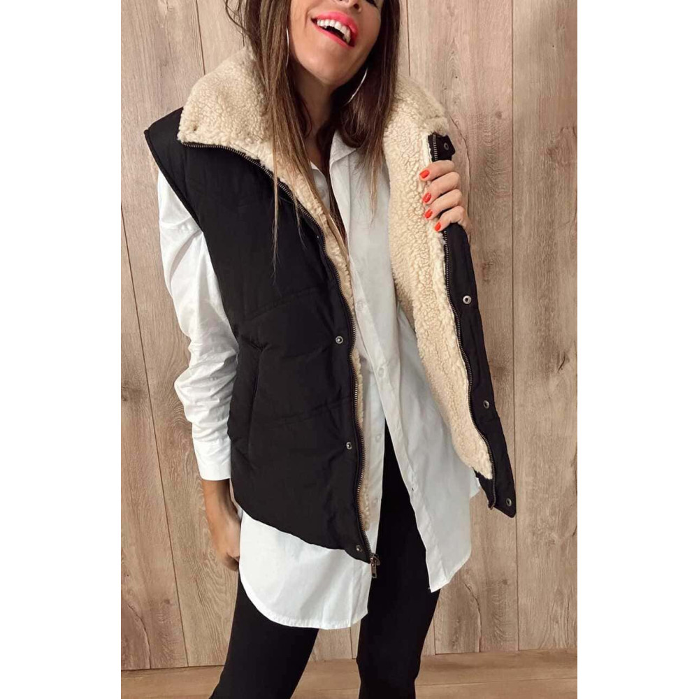 Chaleco Acolchado Borreguito SELZNICK Negro HEVE