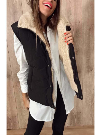 Chaleco Acolchado Borreguito SELZNICK Negro HEVE