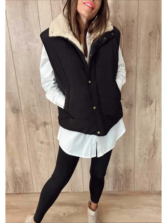 Chaleco Acolchado Borreguito SELZNICK Negro HEVE