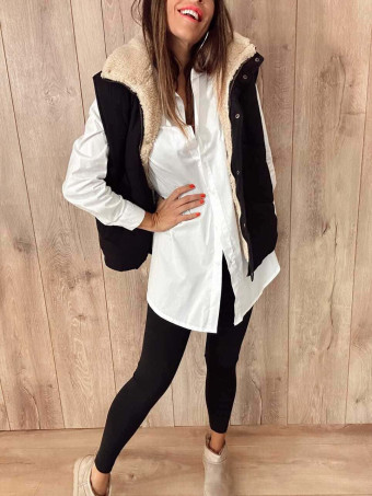 Chaleco Acolchado Borreguito SELZNICK Negro HEVE