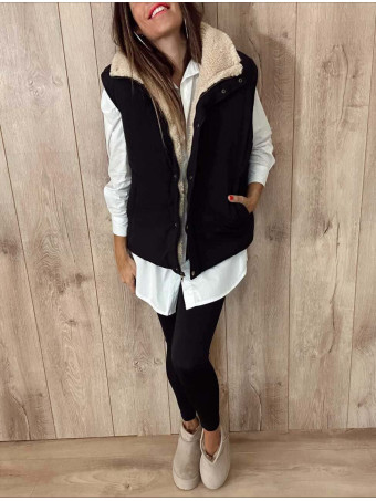 Chaleco Acolchado Borreguito SELZNICK Negro HEVE