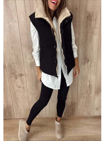 Chaleco Acolchado Borreguito SELZNICK Negro HEVE