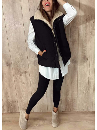 Chaleco Acolchado Borreguito SELZNICK Negro HEVE