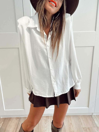 Blusa con Hombreras ELOWEN Blanco HEVE